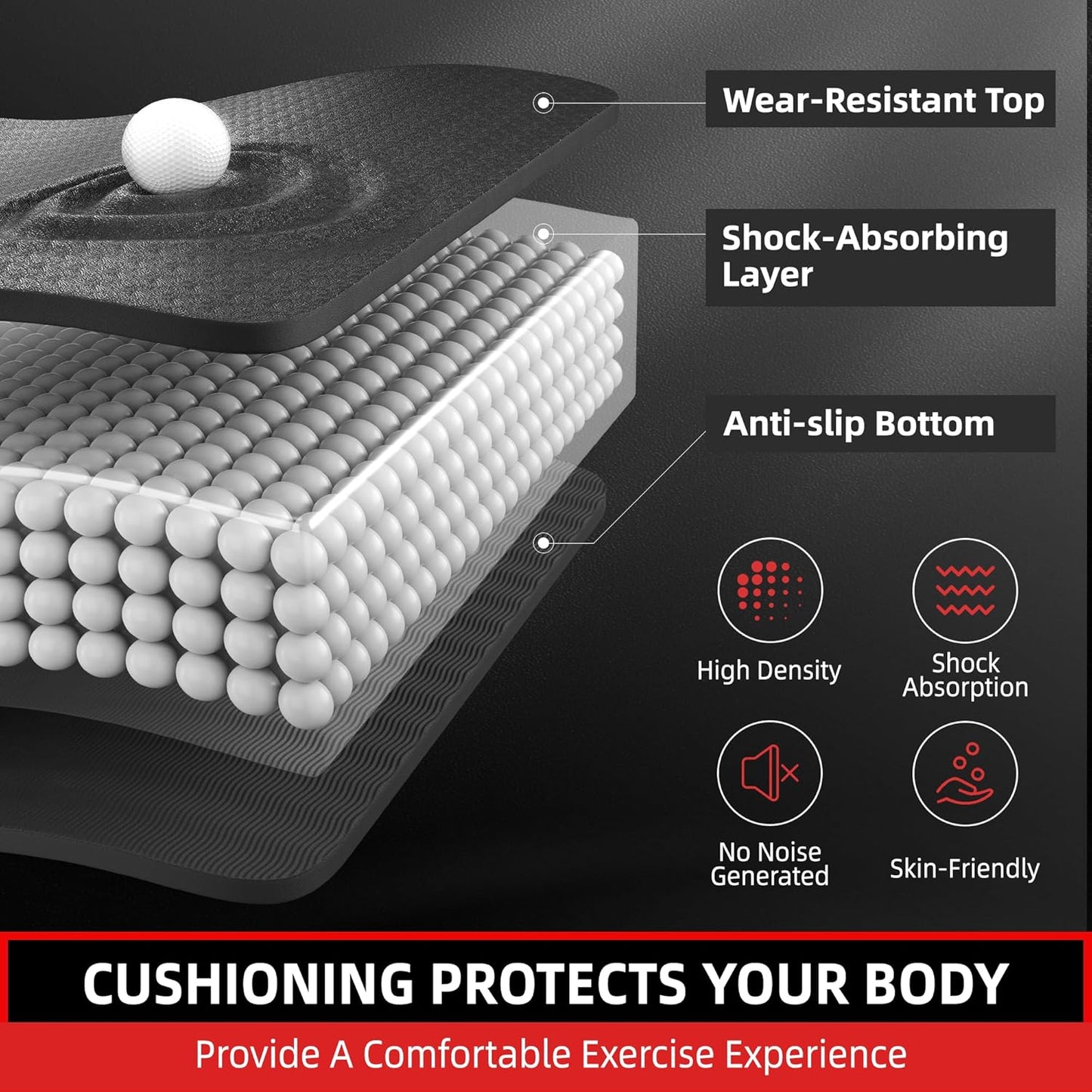 Extra Large Yoga Mat - 72"x35", 72"x48", 78"x57" - Wide TPE Exercise Mat for Home, Stretching, Couples & Family Workouts - 6-12mm Thick, Non-Slip & Waterproof - with Carry Bag and Straps