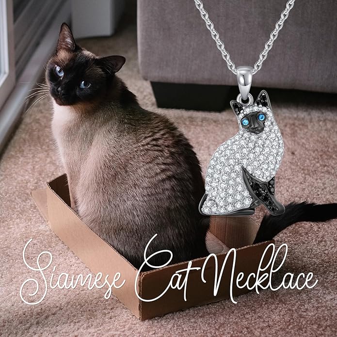 Cat Necklaces 13 Breeds of Cats Necklaces S925 Sterling Silver Cat Pendant for Women
