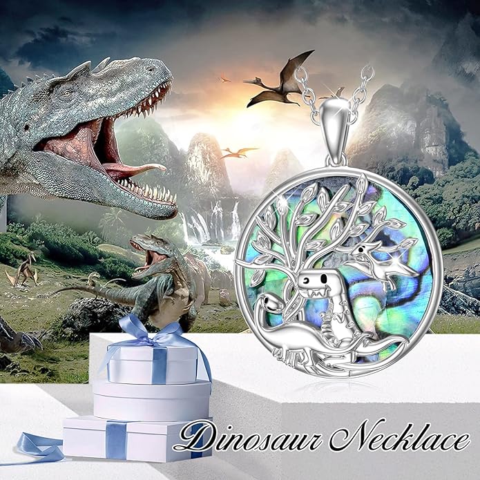 TOUPOP Tree of Life Animal Necklace 925 Sterling Silver Crystal/Abalone Shell Animal Pendant Jewelry Birthday Mothers Day Gifts for Women Mom Wife Her