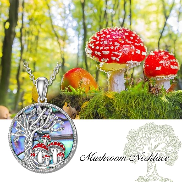 TOUPOP Tree of Life Animal Necklace 925 Sterling Silver Crystal/Abalone Shell Animal Pendant Jewelry Birthday Mothers Day Gifts for Women Mom Wife Her