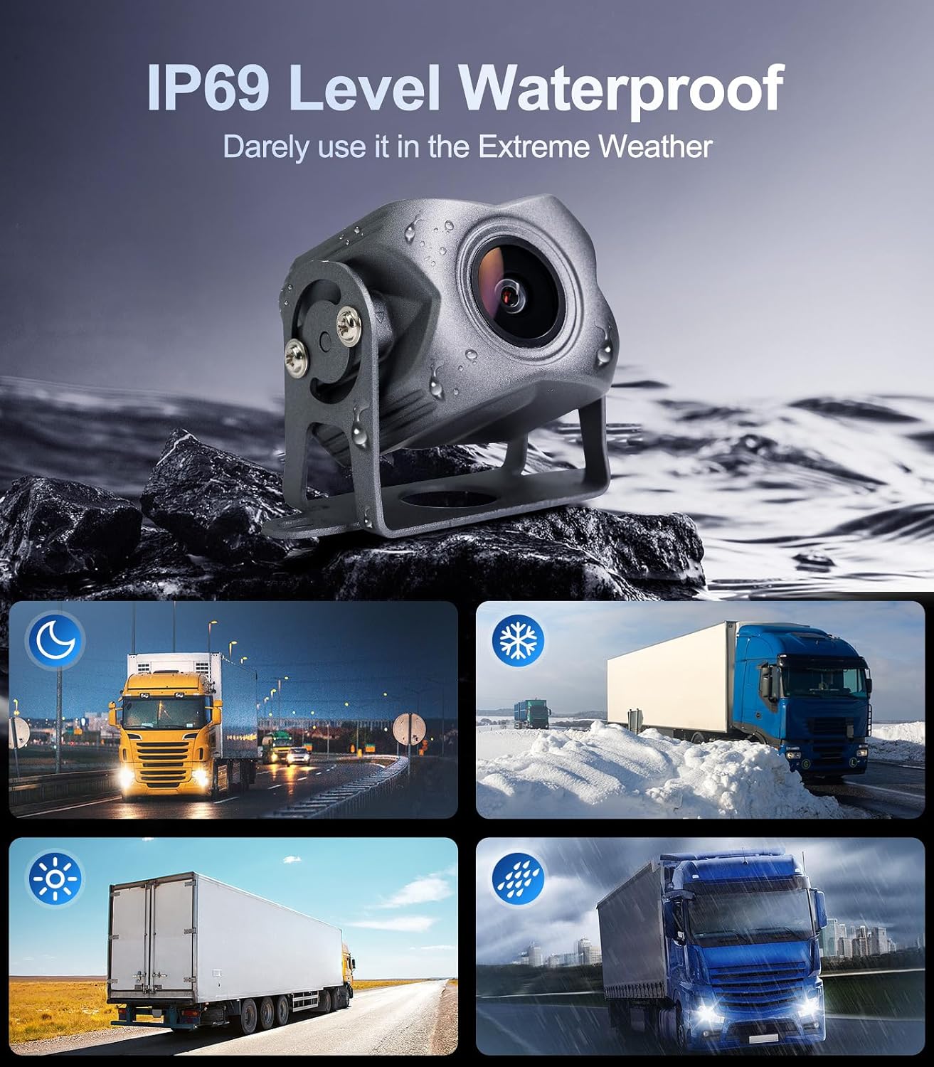 4 Channel 1080p Backup Camera Dash Cam for RV/Truck/Trailer/Van/SUV/Cars,10.2 Inch Touch Screen Quad Split Parking Monitor with DVR Recording/Playback/Bluetooth/FM Radio/Music/Video Player