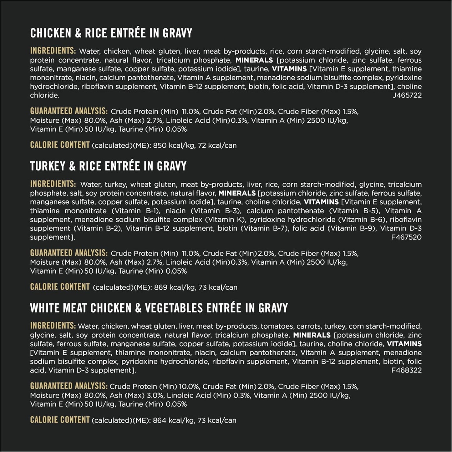 Purina Pro Plan Gravy, High Protein Wet Cat Food Variety Pack, Complete Essentials Chicken and Turkey Favorites - (Pack of 24) 3 oz. Cans