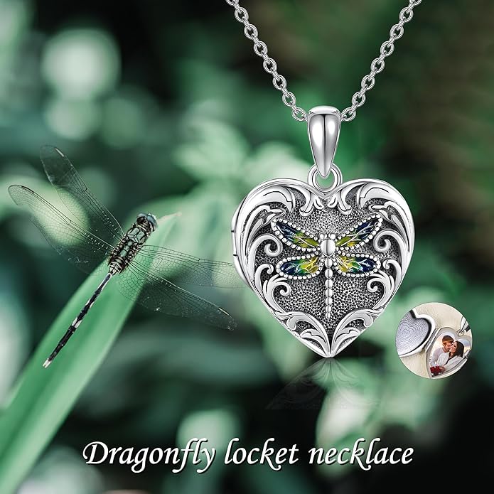 ONEFINITY Tree of Life Locket Necklace Sterling Silver Locket Necklace That Holds Pictures Tree of Life Locket Pendant for Women Wife Girlfriend