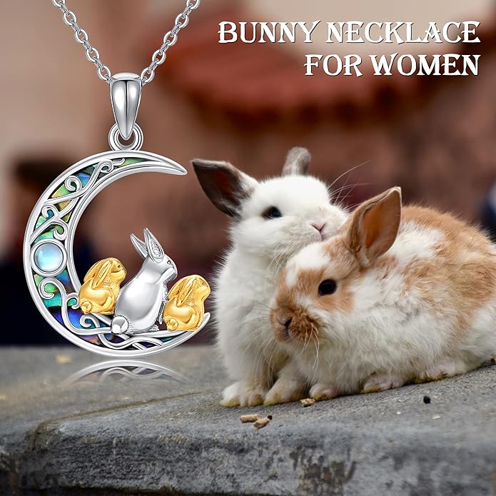 Sterling Silver Cute Animal Pendant Necklace Fox/Snake/Unicorn/Owl on Moon/Rabbit/Horse Necklace Jewelry Gifts for Women Mom Sister
