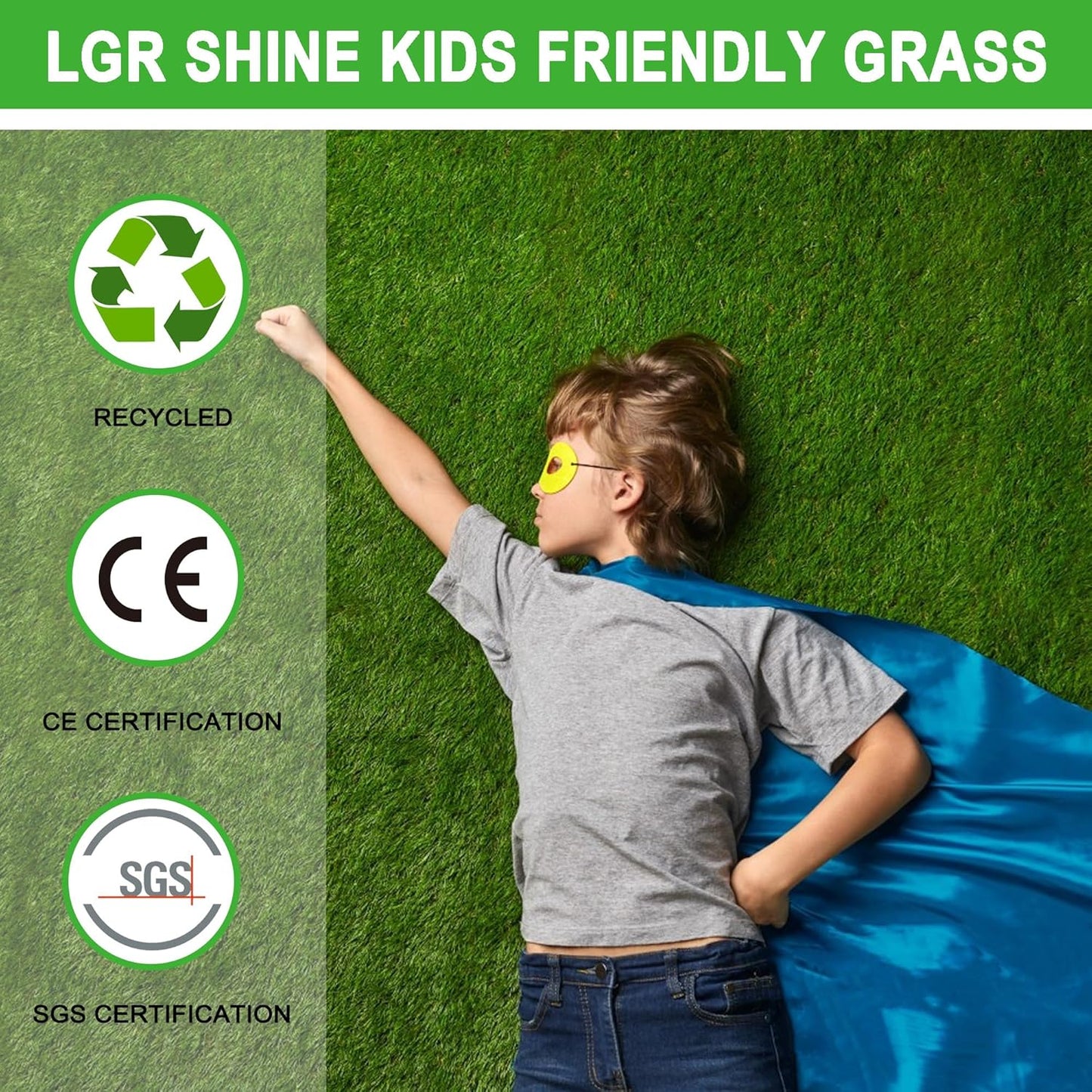 Artificial Grass Turf for Dogs 6 ft x 8 ft,1.38 inch Extra Large Fake Grass Pee Pad for Puppy Potty Training,Faux pet Grass Rug for Indoor/Outdoor Patio,Turf Grass Mat for Dogs Potty.