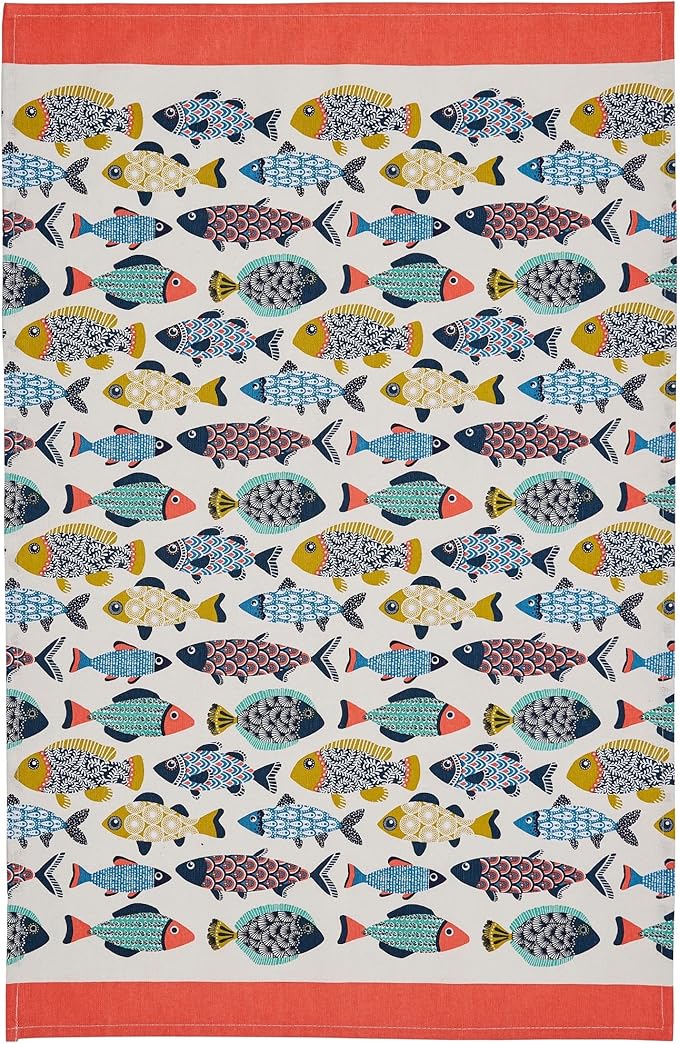 Ulster Weavers Aquarium Tea Towel, 100% Cotton - with Cute Multicoloured Fish Animal Design - Kitchen and Cooking Gifts for Bakers & Chefs - Homeware & Kitchenware Range