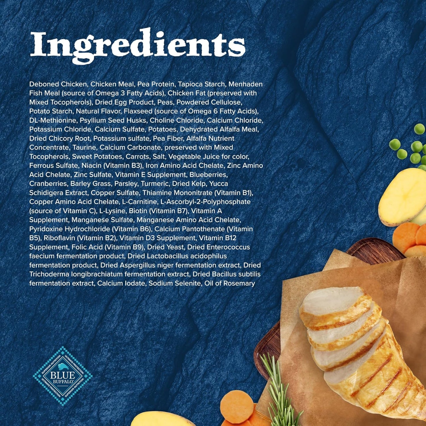 Blue Buffalo Wilderness High-Protein, Grain-Free Natural Dry Food for Adult Cats, Indoor Hairball Control, Chicken, 11-lb. Bag