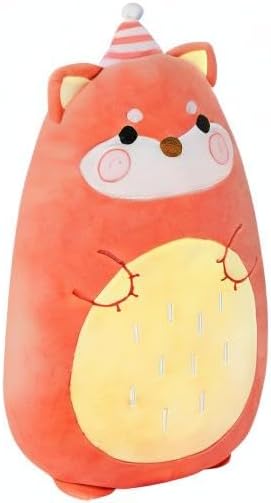 Fox Plush Pillow,Cute Fox Stuffed Animals Plush Toy,Soft Kitty Stuffed Animal Toy Hugging Pillow Birthday Gifts for Kids Home Decoration(Strawberry Fox)