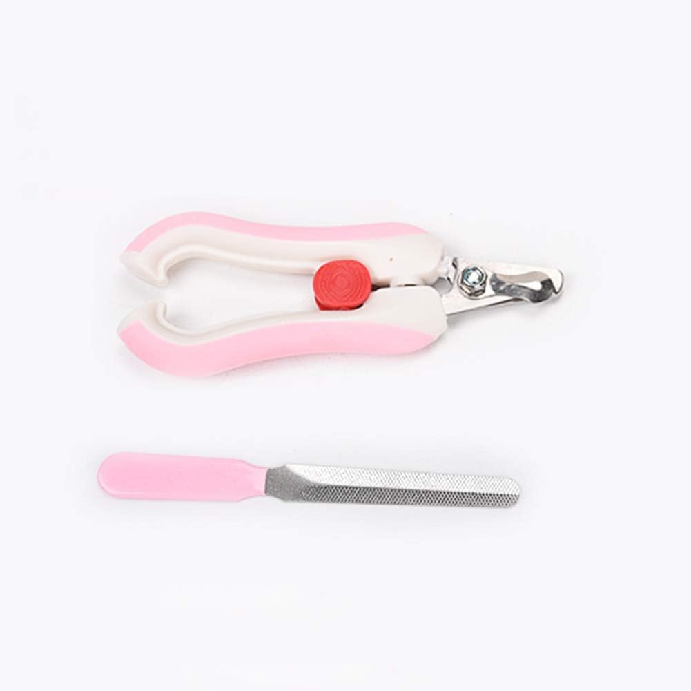 OMEM Bird Nail Clippers with Grinding Nail Scissors Tool Pet Parrot Claw Care (Pink,L)
