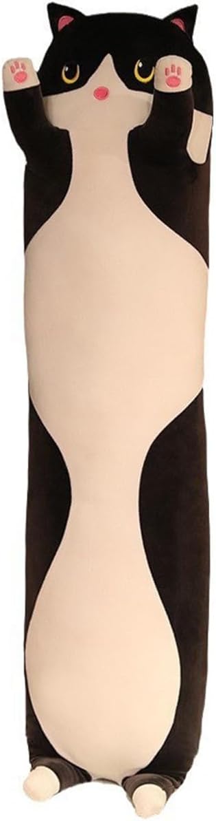 Long Cat Plush Kawaii Body Pillow, Cute Cat Stuffed Animals Soft Plushies.