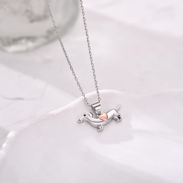 Penguin/Elephant/Frog Mushroom/Cat/Fox/Highland Cow/Axolotl/Yorkie Necklace Jewelry for Women Birthday Christmas Gifts