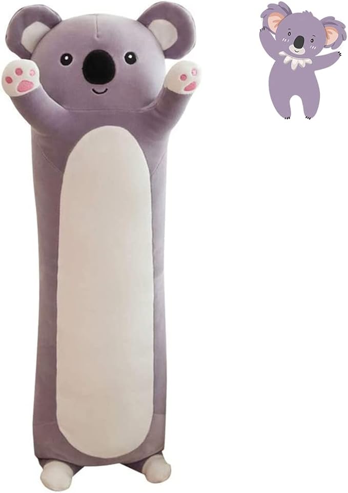 Long Plush Koala Toy Stuffed Animal Pillow Body Pillow Gift for Kids and Girls (130cm/51.1in)