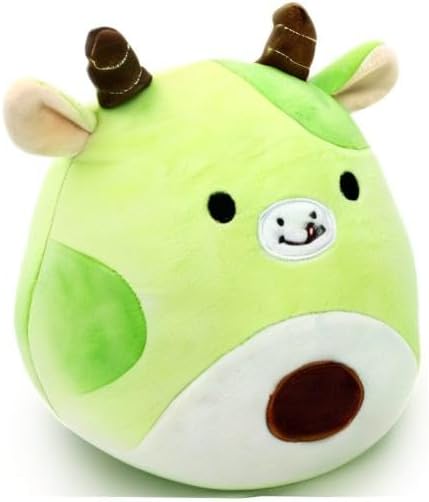 Avocado Cow Plush Toy Pillow Cute Stuffed Animal Soft Plushie Doll Gift for Kids Boys Girls Green 8 inch