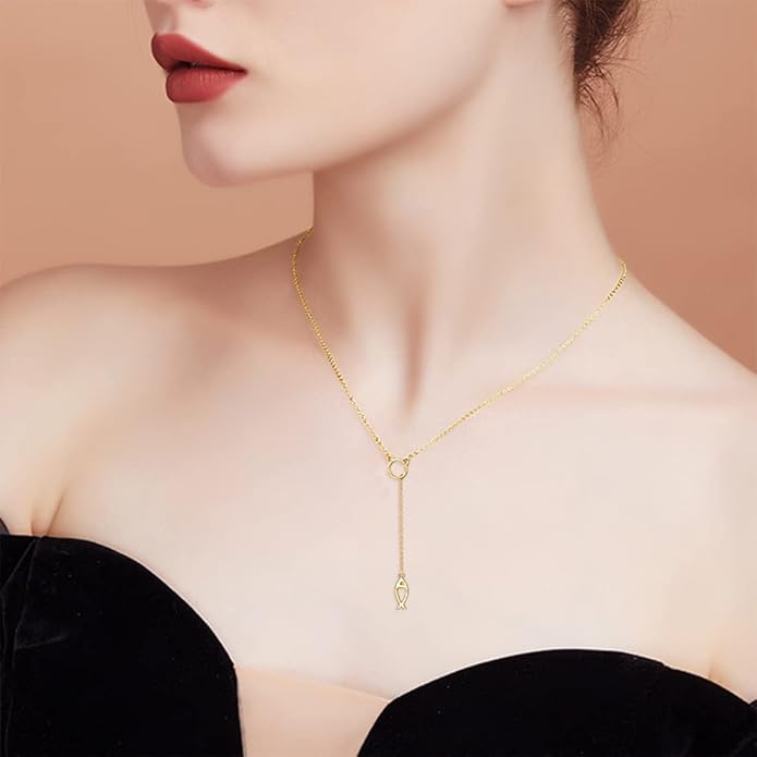 WSX 14K Real Gold Animal Necklace for Women, Bear/Cat/Rabbit/Elephant/Horse Pendant Charm Jewelry Gifts Mother Day Valentine Christmas