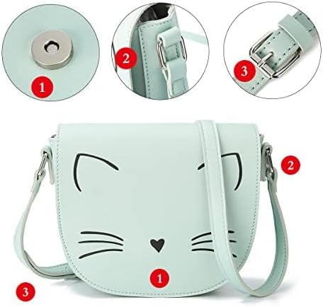 Gladdon Crossbody Bags for Teen Girls Small Fashion Preteen Purses Cat Birthday Gift for Girl