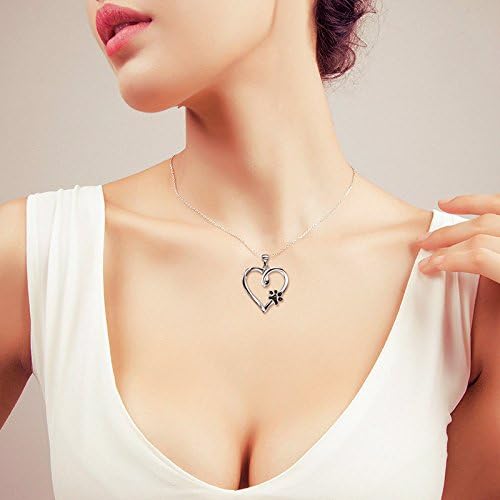 YFN Dog Pendant Necklace for Women Girls 925 Sterling Silver Pet Animal Memorial Jewelry Gifts for Dog Lovers