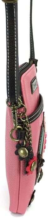 CHALA Cell Phone Crossbody Purse-Women PU Leather/Canvas Multicolor Handbag with Adjustable Strap