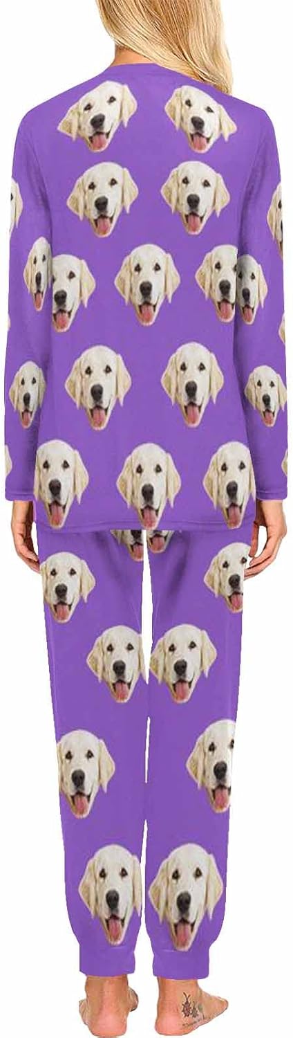 MyPupSocks Custom Face Pajamas Sets for Women, Personalized Photo Sleepwear XS-XXL