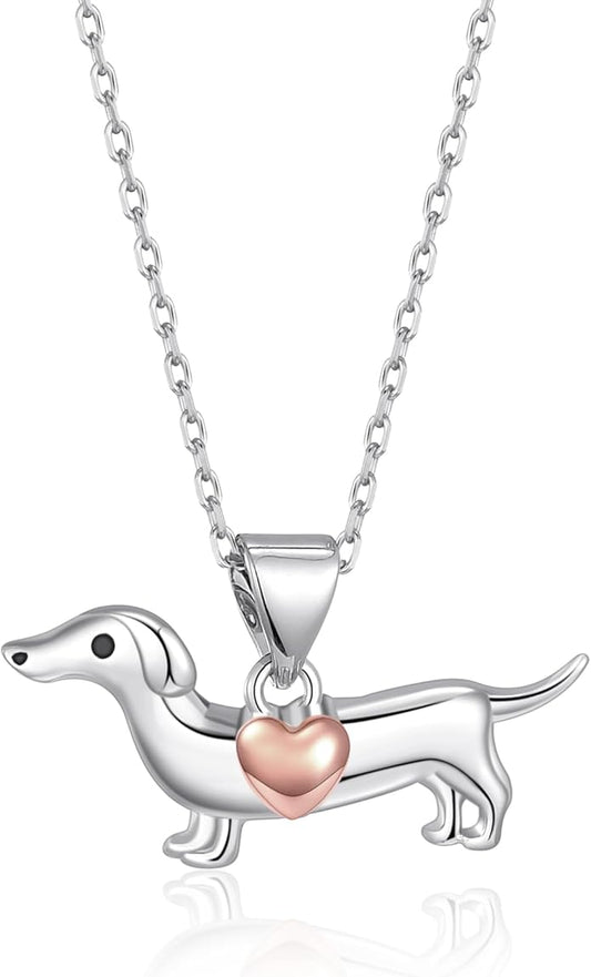 Penguin/Elephant/Frog Mushroom/Cat/Fox/Highland Cow/Axolotl/Yorkie Necklace Jewelry for Women Birthday Christmas Gifts