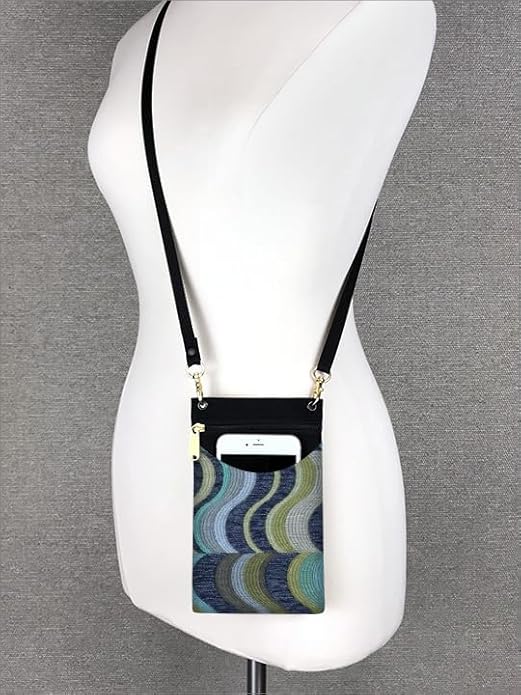 Danny K. Women's Tapestry Crossbody Cell Phone or Passport Purse, Handmade in USA