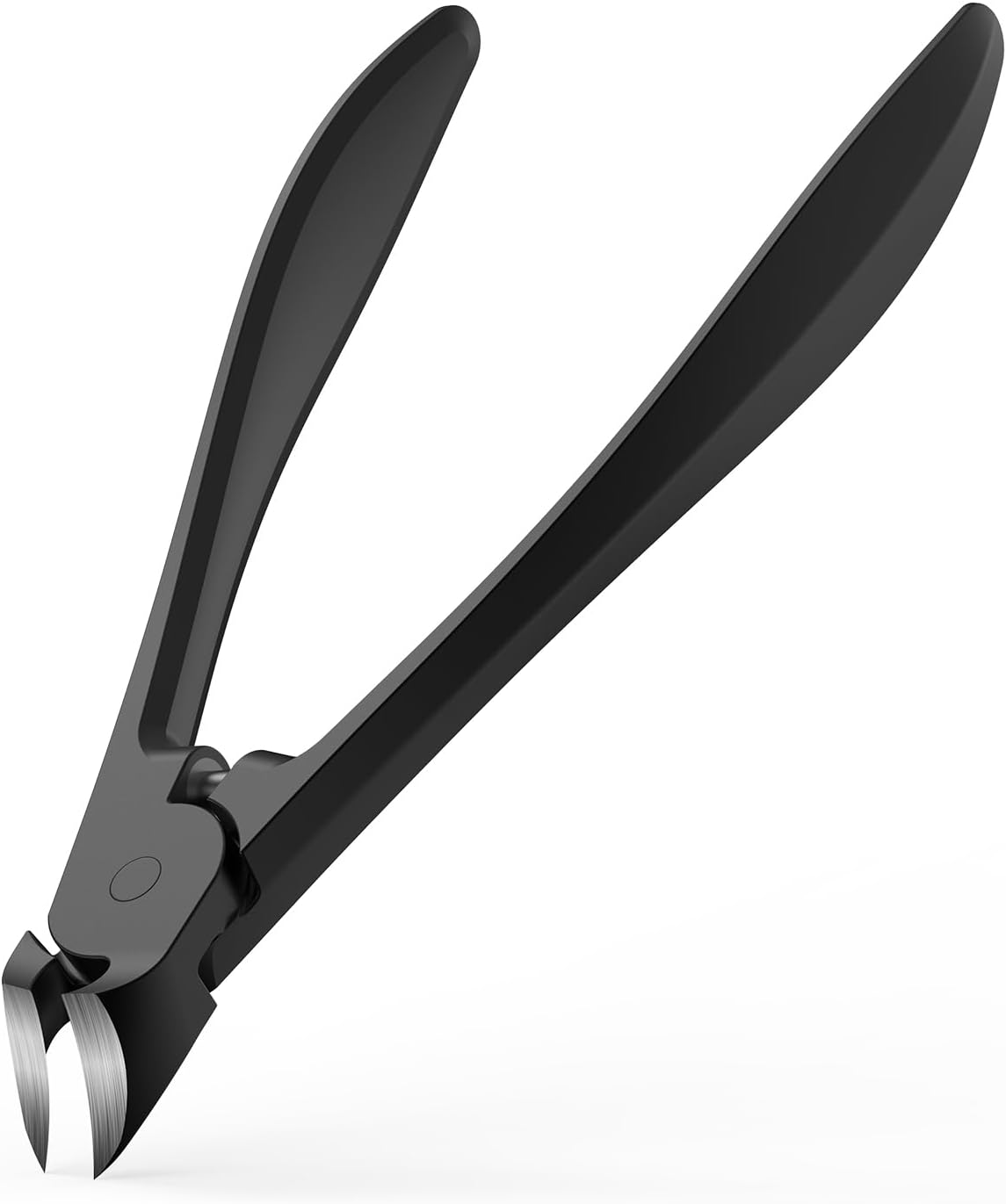 BEZOX Thick Toe Nail Clippers - Comfortable Rebound Thick Spring Toenails Clipper for Thick Nails for Seniors, Precision Fingernail Clippers for Men and Women - Black