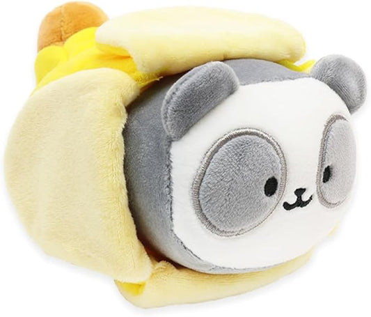 Anirollz Stuffed Animal Plush Toy - Official Roll Blanket Outfitz Doll |Soft, Squishy, Warm, Cute, Comfort, Safe| Banana Pillow with Panda Bear - Birthday Decorations Gift 6" Pandaroll
