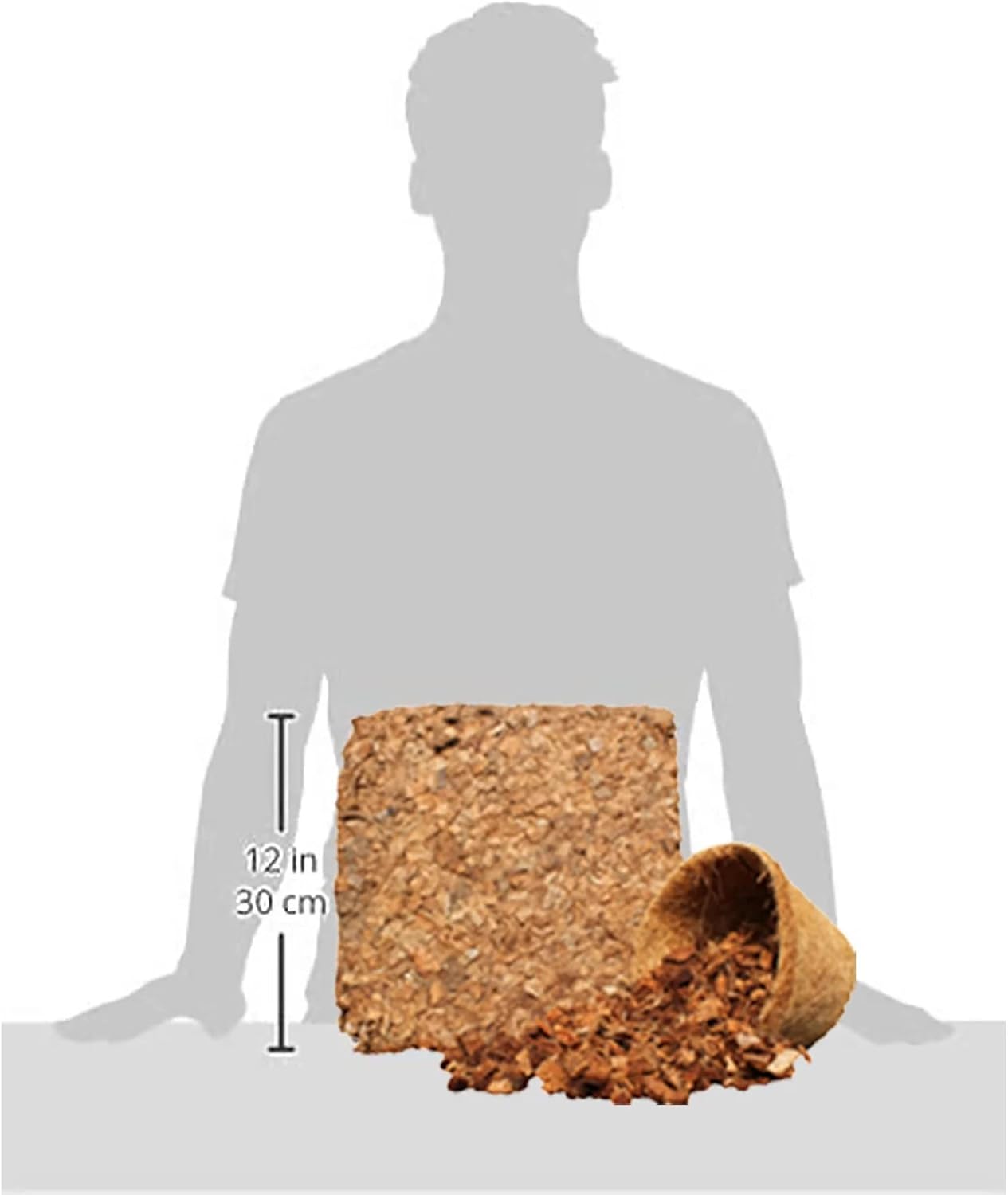 Organic Coco Chips for Plants (10lbs) - Coco Coir Chips - Coconut Husk Chips for Potting Soil, Garden Soil, & Seed Starter Soil - Coconut Mulch for Garden - Compressed Coconut Chips for Plants