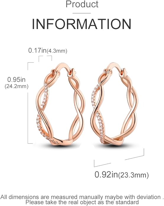 NARMO 925 Sterling Silver Hoop Earrings for Women Hypoallergenic Lightweight Simple Huggie Hoop Earrings Twisted Hoop Earrings Colorful Cubic Zirconia Hoop Earrings Rainbow Hoop Earrings