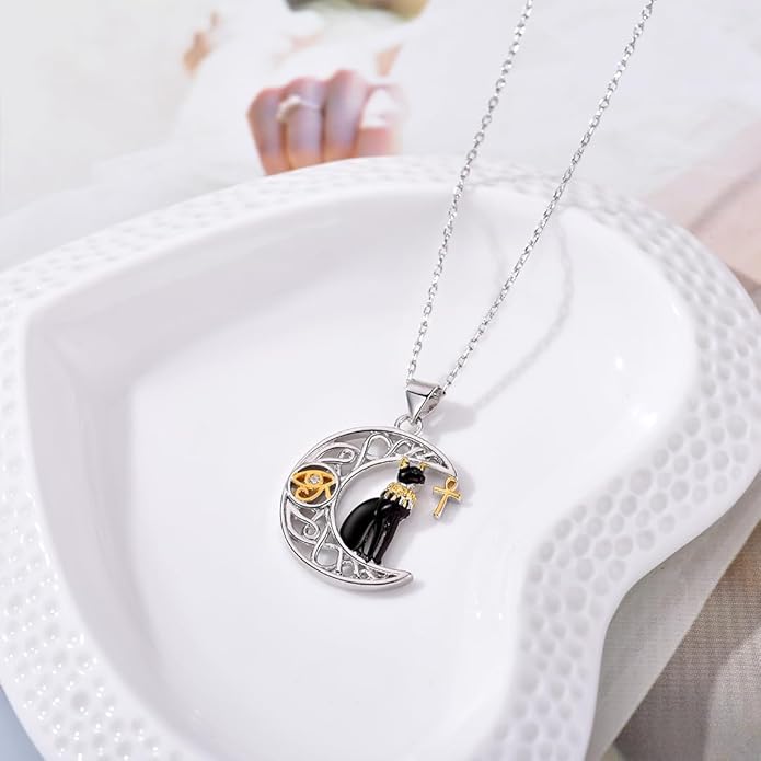 Penguin/Elephant/Frog Mushroom/Cat/Fox/Highland Cow/Axolotl/Yorkie Necklace Jewelry for Women Birthday Christmas Gifts