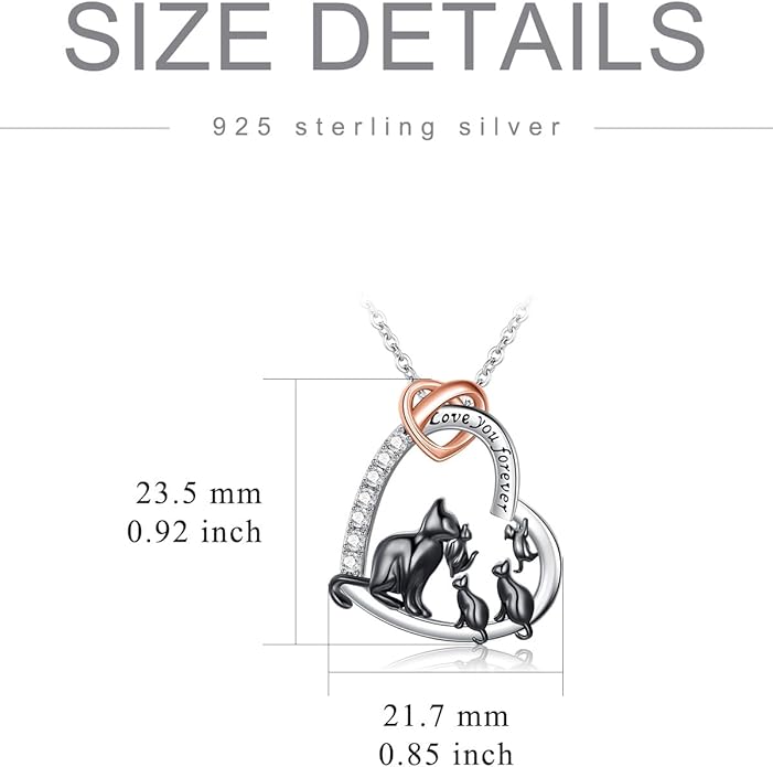 Mothers Day Gift for Mom 925 Sterling Silver Mama Bear/Dinosaur/Cat/Bird/Chicken Necklace with 1 2 3 4 5 Cubs Jewelry for Women Wife Grandma