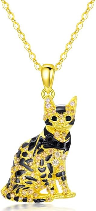 Cat Necklaces 13 Breeds of Cats Necklaces S925 Sterling Silver Cat Pendant for Women