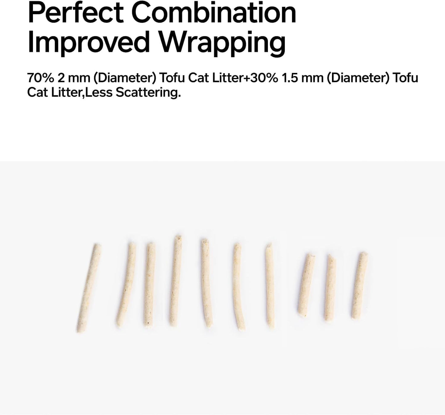 pidan Tofu Cat Litter Clumping,Flushable,Ultra Absorbent and Fast Drying, 100% Natural Ingredients Litter,Solubility in Water,Really Dust-Free,Less Scattering (5.3lb×1bag)