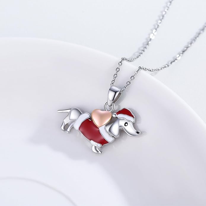 Dog Cat Necklace Pendant 925 Sterling Silver Pet Jewelry Gifts for Women