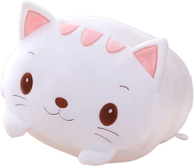 Cute Plush Cat Squishy Animal Pillow, Super Soft Cat Hugging Toy, Kids Kawaii Sleeping Cat Pillow - Gifts for Home Decor - 8-Inch