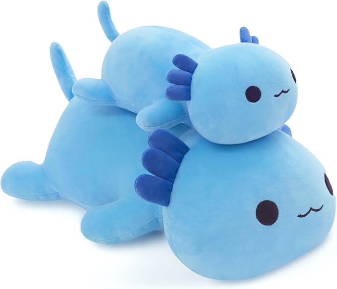 Cute Blue Axolotl Plush Pillow Toy - Soft Stuffed Animal, 50CM/19.7Inch