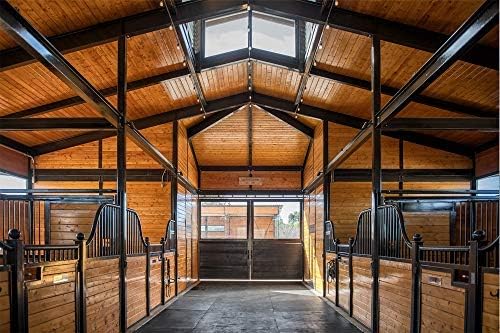 American Floor Mats - Heavy Duty Stall Tiles - Stable/Horse Tiles - Thick, Durable Rubber Flooring Solid Black 6' x 10' Set 3/4" Thick (15 Tiles Total)