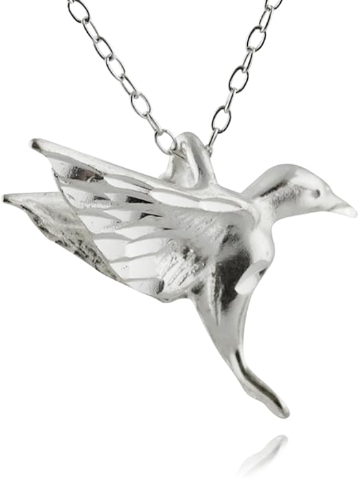 FashionJunkie4Life Sterling Silver Bird Pendant Necklaces for Women