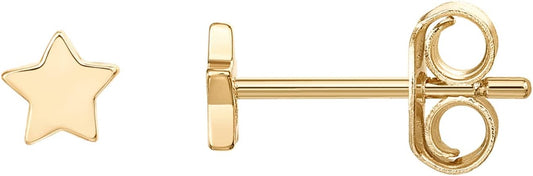 PAVOI 14K Gold Plated Sterling Silver Bar, Dot, Heart, Triangle, Star, Cat | Dainty Earrings for Women