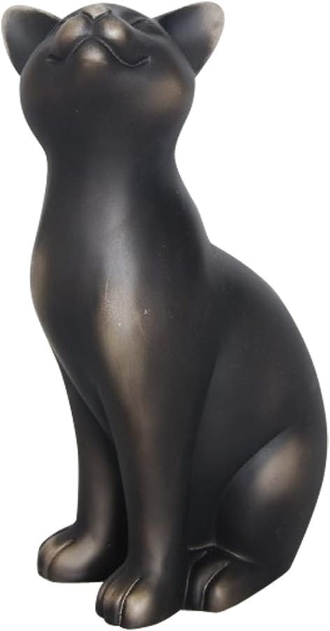 Comfy Hour Farmhouse Collection 9" Polyresin Standing Cat Decoration, Black
