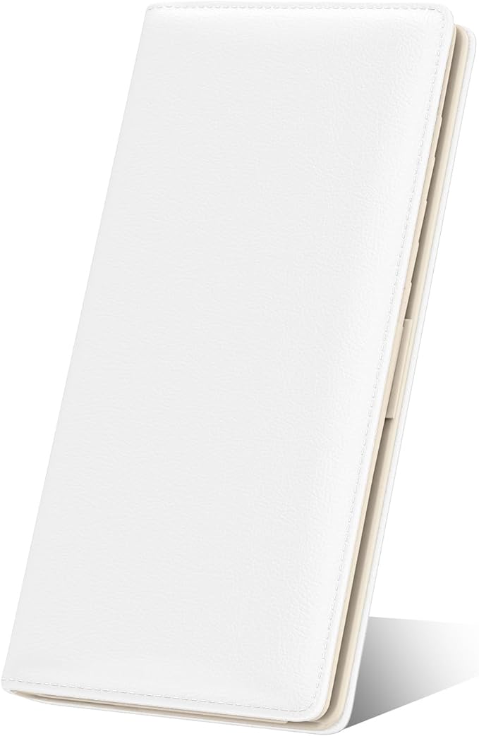 Nipichsha Womens Wallet, RFID Slim Wallets for Women, Thin Ladies Credit Card Holder Purse, Cute Leather Bifold Clutch Billfold with 11 Card Slots & ID Window, White