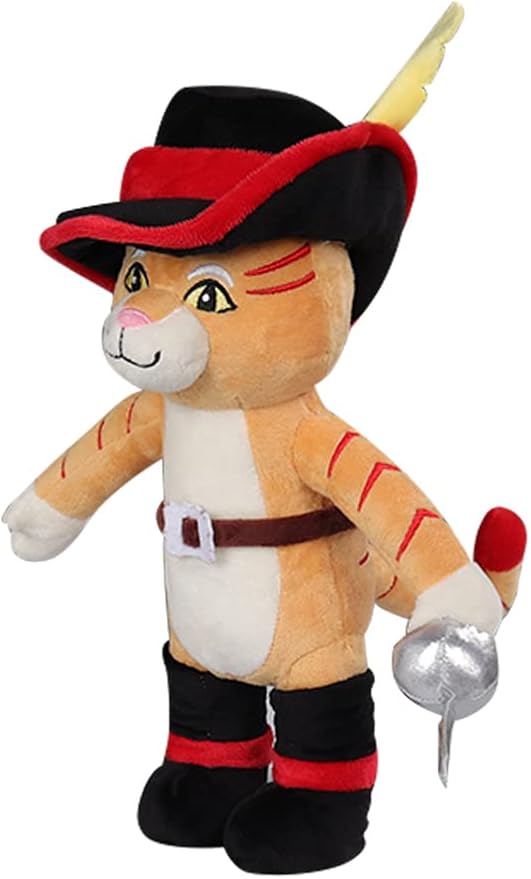 Feeriay Puss Plush Toy 12.2 in Cat Stuffed Animal Plushie Doll Puss Figure Pillow for Kids Gifts