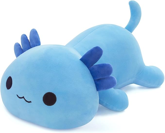 Cute Blue Axolotl Plush Pillow Toy - Soft Stuffed Animal, 50CM/19.7Inch