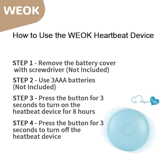 Heartbeat Dog Toy for Puppy- Helps for Dog Anxiety Relief and Calming Aid, Stuffed Animal Anxiety Calming Behavioral Aid Puppy Heartbeat Toy Sleep aid for Dogs Cats Pets