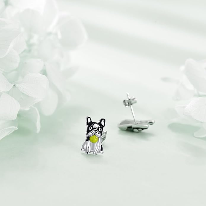 Sterling Silver Cat / Cow / Pig / Bunny / Squirrel / Giraffe / Highland Cow / Lion / Chicken / Ladybug / Star / Moon Stud Earrings for Women Cute Animal Post Earrings Hypoallergenic Animal Jewelry Gift for Teens Girls