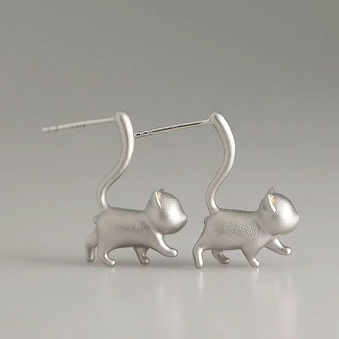 Cat Earrings for Women Trendy Stuff Mothers Day Gifts Funny Animal Stud Earrings Jewelry Gifts for Cat Lovers Birthday Christmas