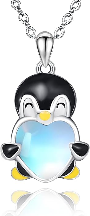 Dreamboat Moonstone Animal Pendant Necklace for Women 925 Sterling Silver Cute Animals Jewelry Gifts