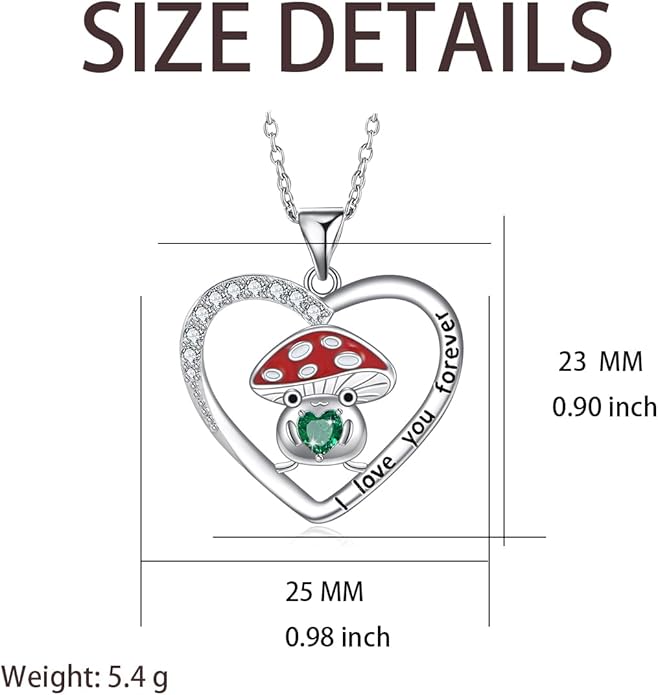 Penguin/Elephant/Frog Mushroom/Cat/Fox/Highland Cow/Axolotl/Yorkie Necklace Jewelry for Women Birthday Christmas Gifts