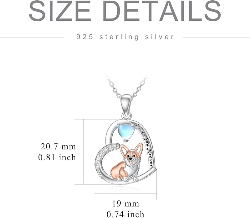 Dachshund Necklace 925 Sterling Silver Dachshund Birthstone Pendant Cute Animal Puppy Dog Dachshund Jewelry Gifts for Women Dachshund Lover