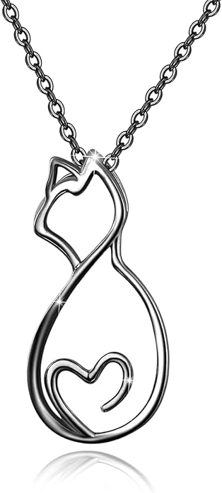 Animal Necklace for Women Girls 925 Sterling Silver Cat/Dog/Monkey/Sloth Pendant Necklace Cute Animal Jewelry Gift for Women Girls