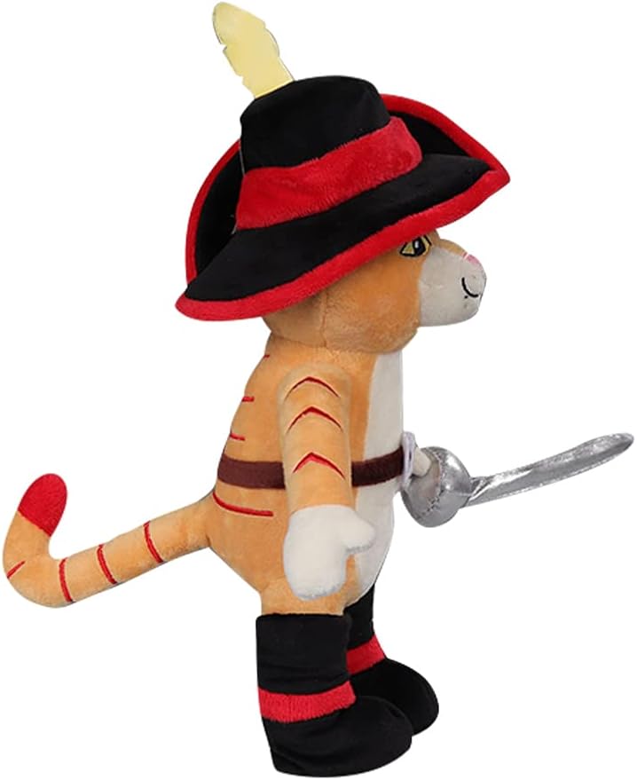 Feeriay Puss Plush Toy 12.2 in Cat Stuffed Animal Plushie Doll Puss Figure Pillow for Kids Gifts